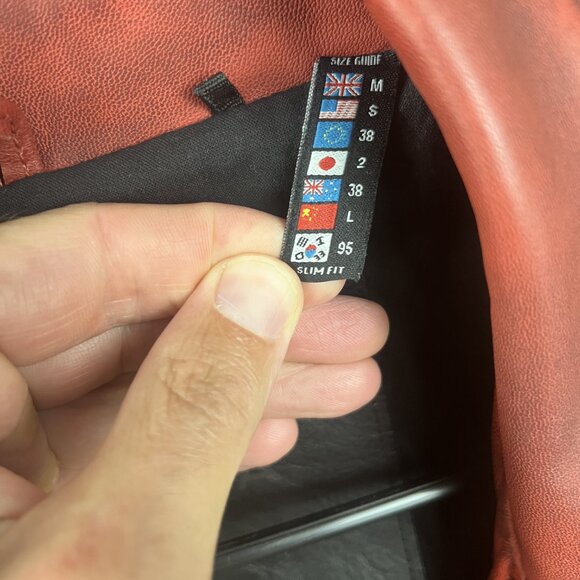 Boda Skins Burnt Red Men's Medium Kay Michaels leather jacket - Picture 7 of 7